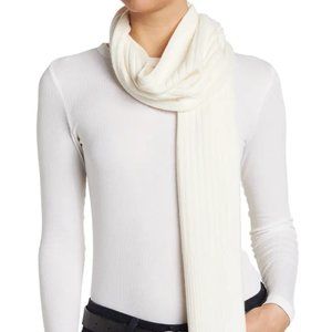 NWT White Ribbed Knit Scarf ALLSAINTS